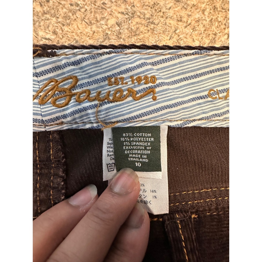 Eddie Bauer Classic Cut Corduroy Pants Womens 10 Brown Y2K Straight Leg Trousers - Picture 11 of 15